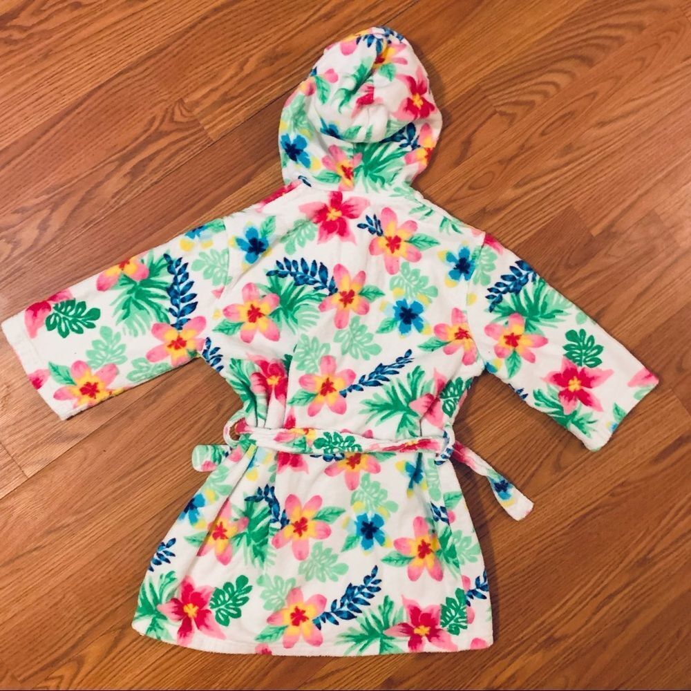 Nautica Bright Colorful Terry Cloth Robe W/Belt Swim Cover Up Size 5/6 - Picture 9 of 13